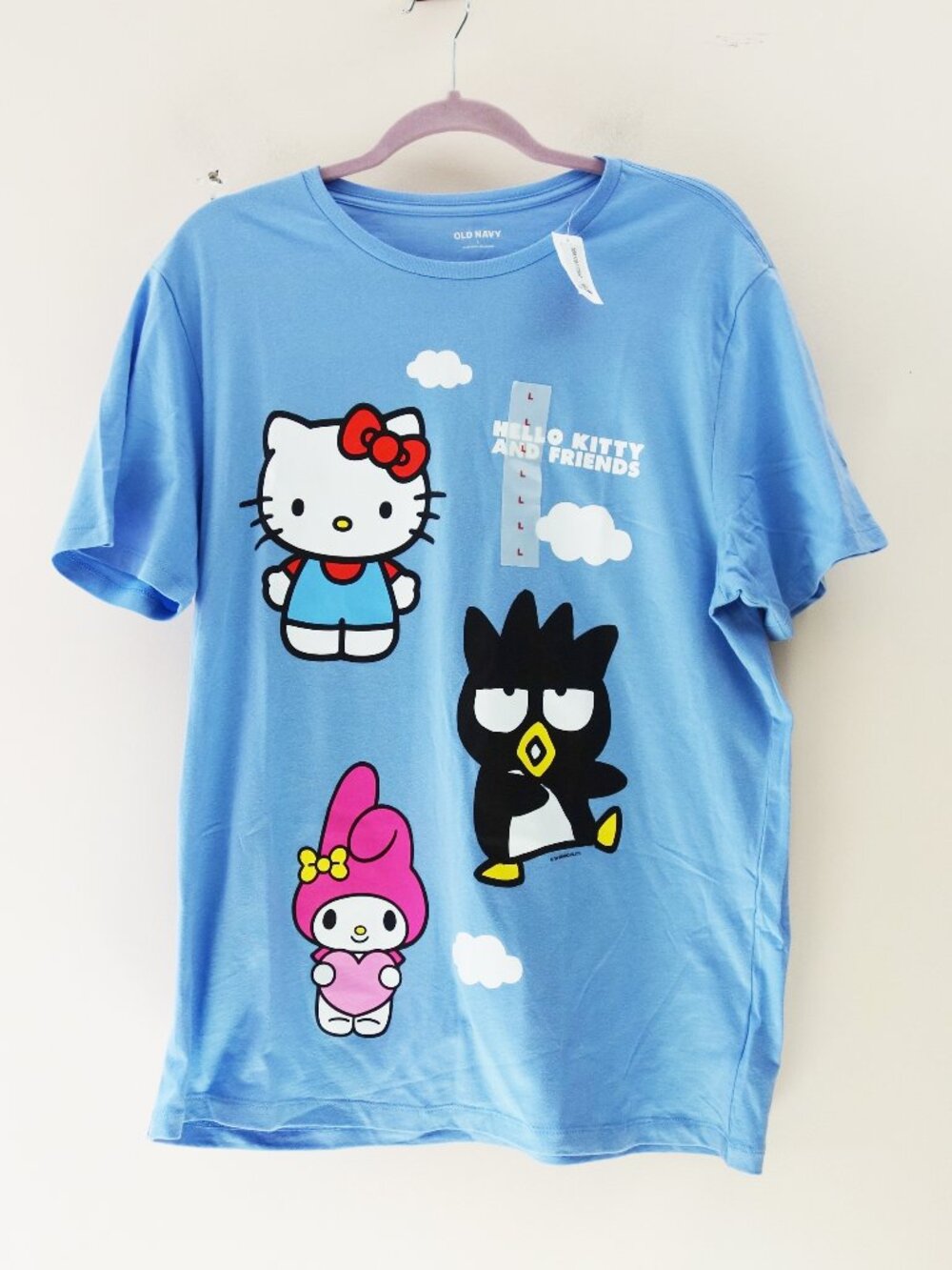 Old Navy X Hello Kitty Men's Cornflower Blue Graphic Tee (L) NWT!